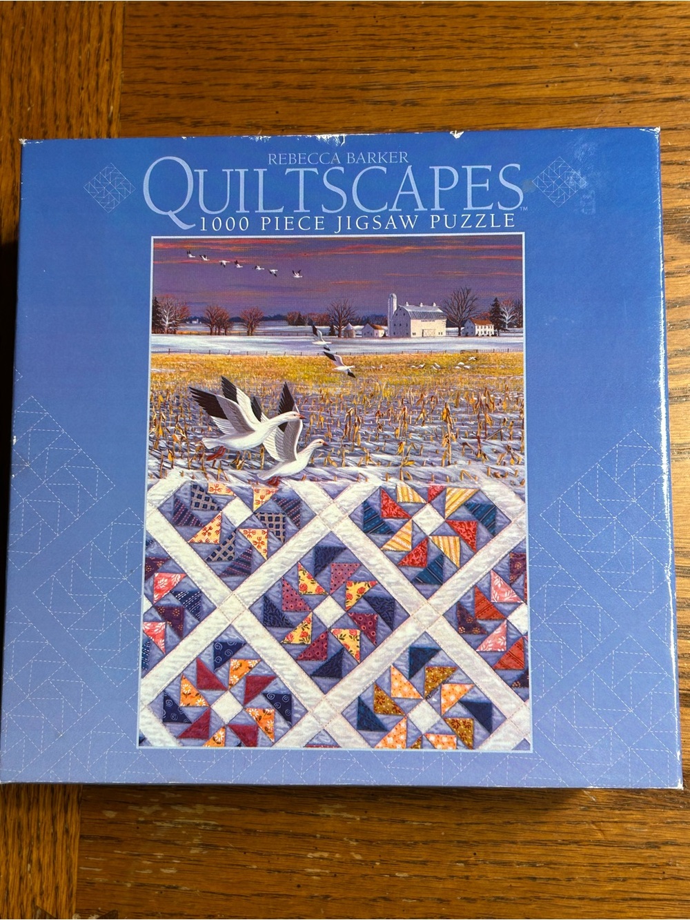 Rebecca Barker Quiltscapes 1000-Piece Jigsaw Puzzle - Blue